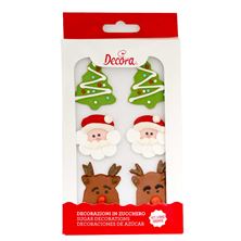 Picture of SUGAR CHRISTMAS DECORATIONS X 6 PCS